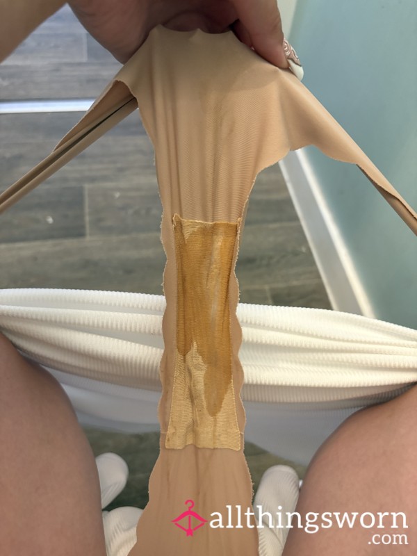 Wettest Beige Thong 💦💦😍