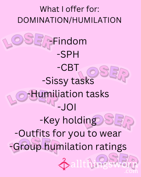 What I Offer For All The Sissy’s And Losers…