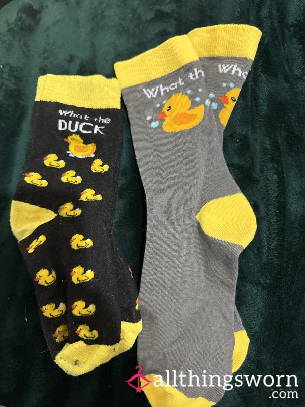 What The Duck Duck Printed Socks
