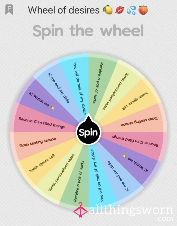 Wheel Of Desires. 🍋🍑💦💋