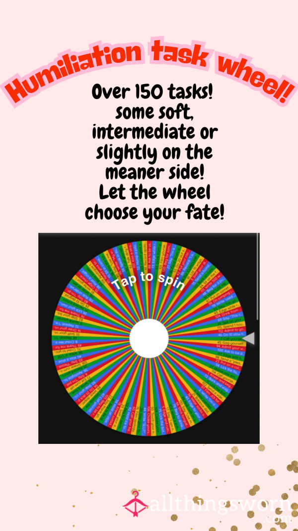 Wheel Of Humiliation Tasks..