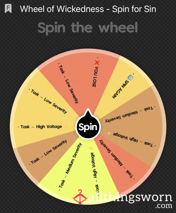 🎡 Wheel Of Wickedness – Sin Or Spin 🎡
