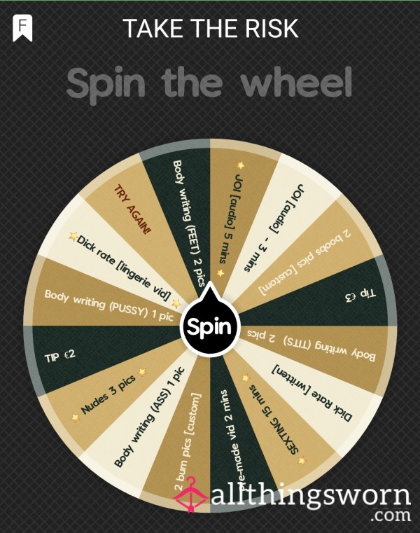 [WHEEL SPIN GAME] Let's See What You Get 😈