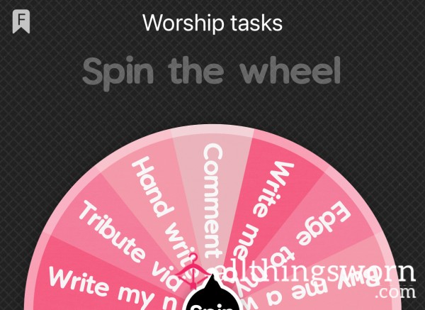 Wheel Spin Game - Worship Tasks