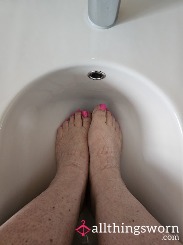 When You've Been At Work All Day On Your Feet! Wash Them In A Bidet Off Course!!