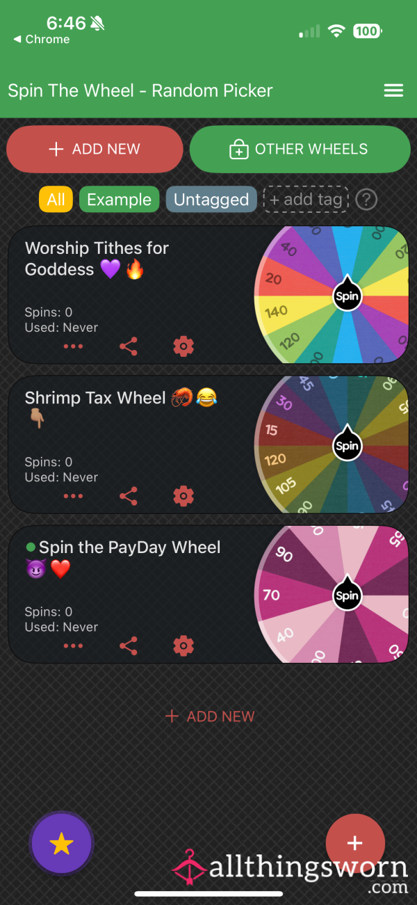 Which Spin The Wheel Do You Want 😘💜