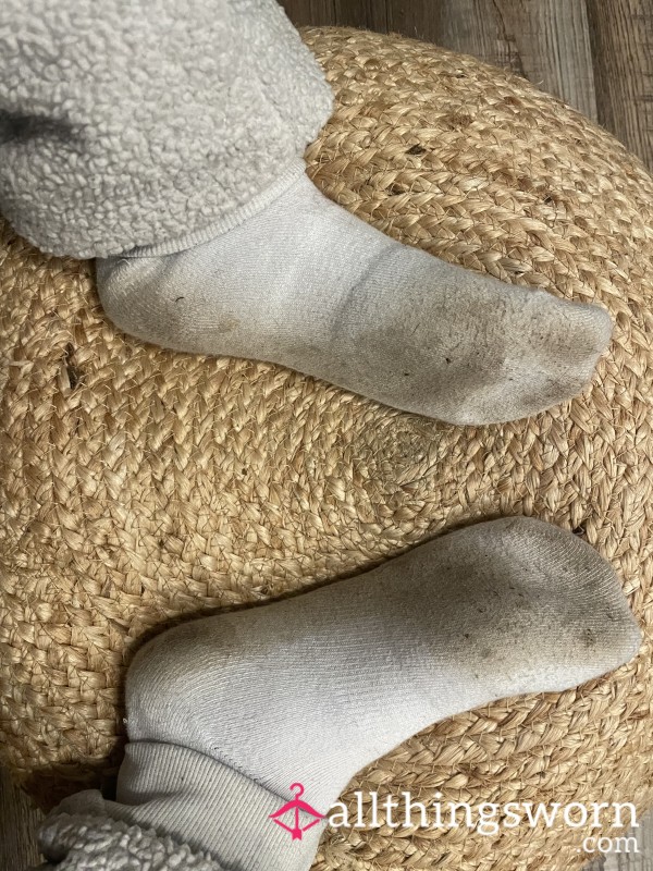 White 2 Day Worn Socks