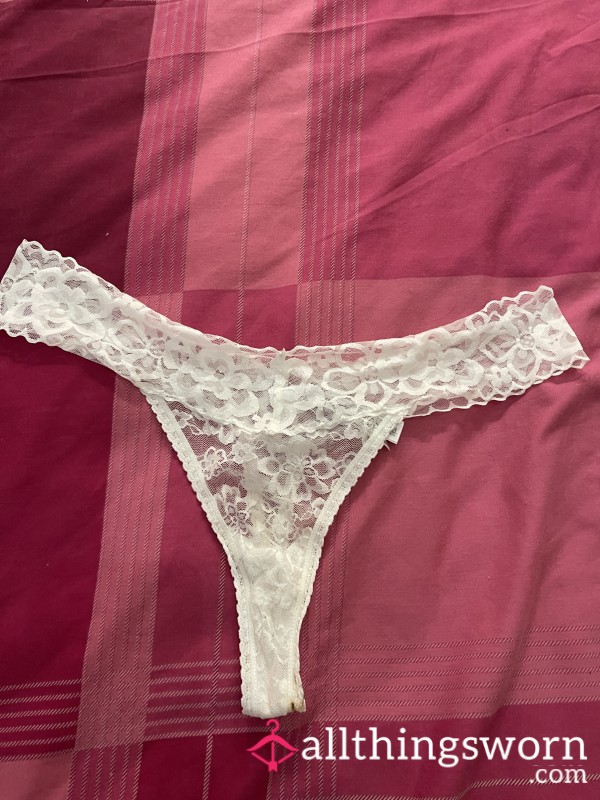 White 24hr Worn Thong
