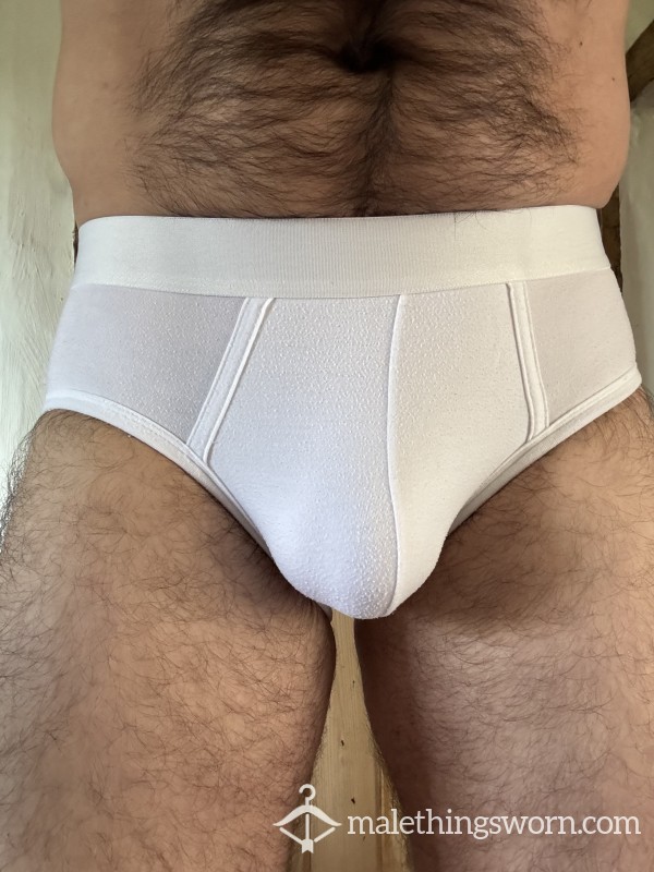 White 2XIST Briefs Medium