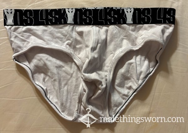 White 4Skins Briefs Size L (38-38)