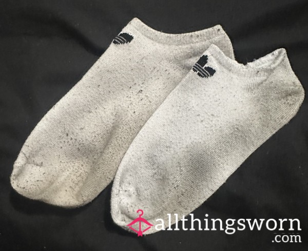 White Adidas Ankle Socks