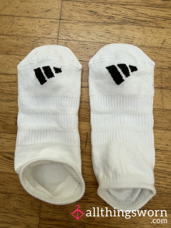 White Adidas Low-Cut Gym Socks
