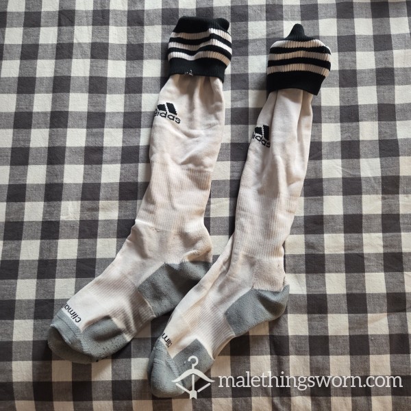 White Adidas Soccer Socks