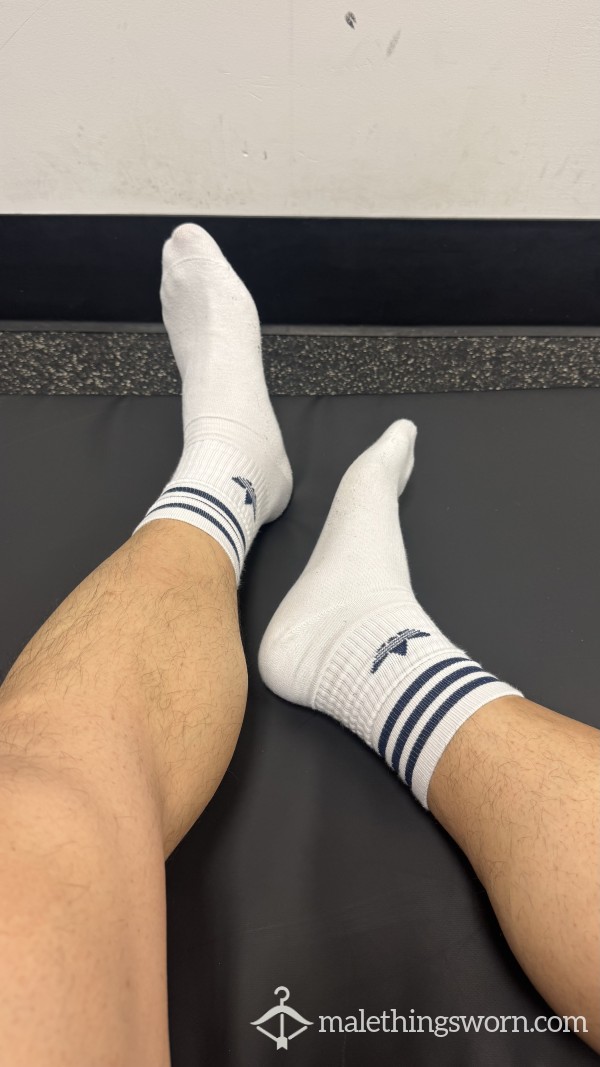 White Adidas Socks