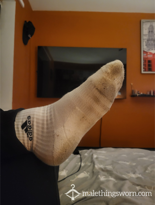 White Adidas Socks