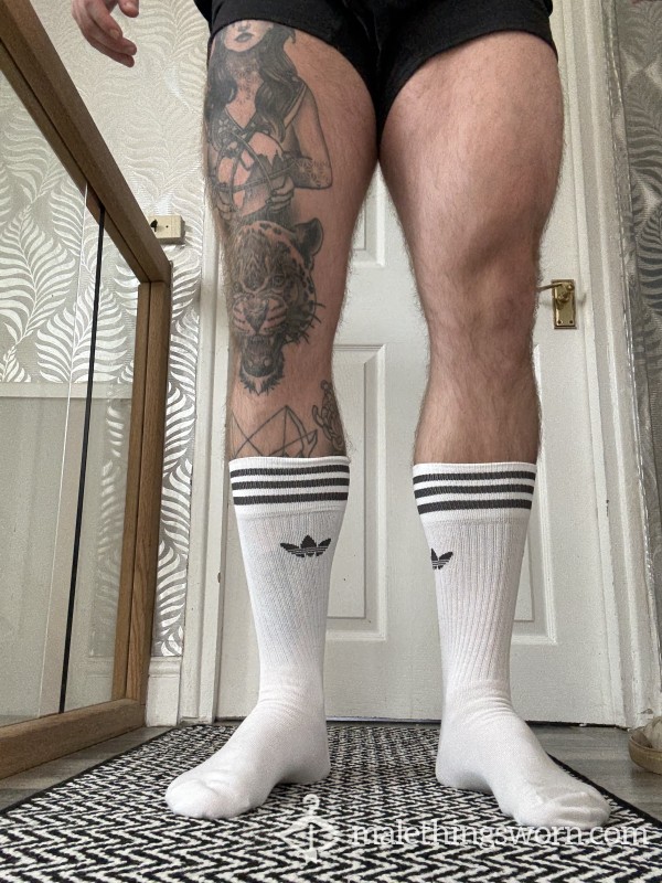 White Adidas Socks