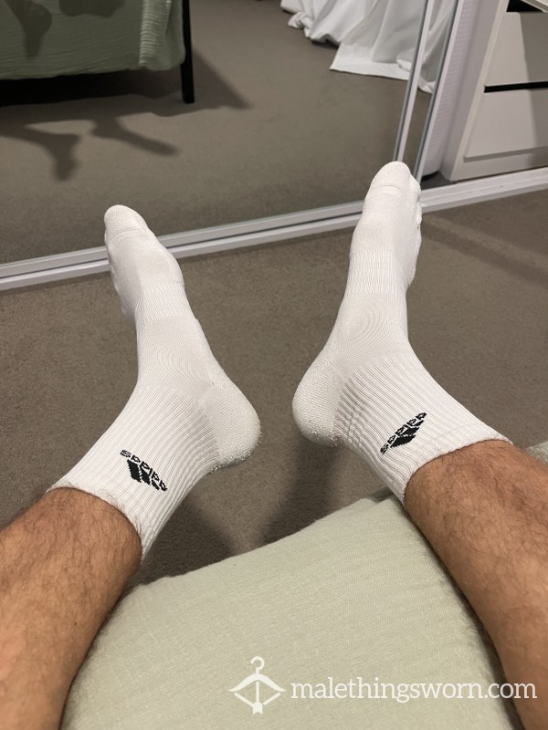 White Adidas Socks