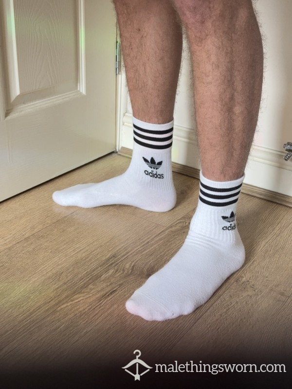 White Adidas Socks