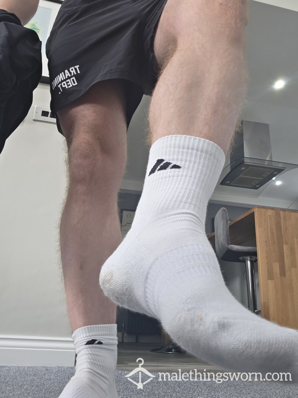 White Adidas Socks