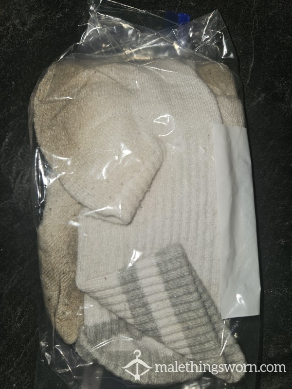 White Adidas Socks Cheesy Socks