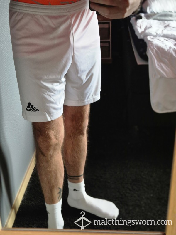 White Adidas Sporty Shorts