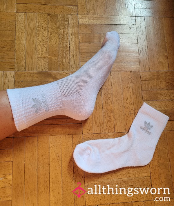 White Adidas Workout Socks