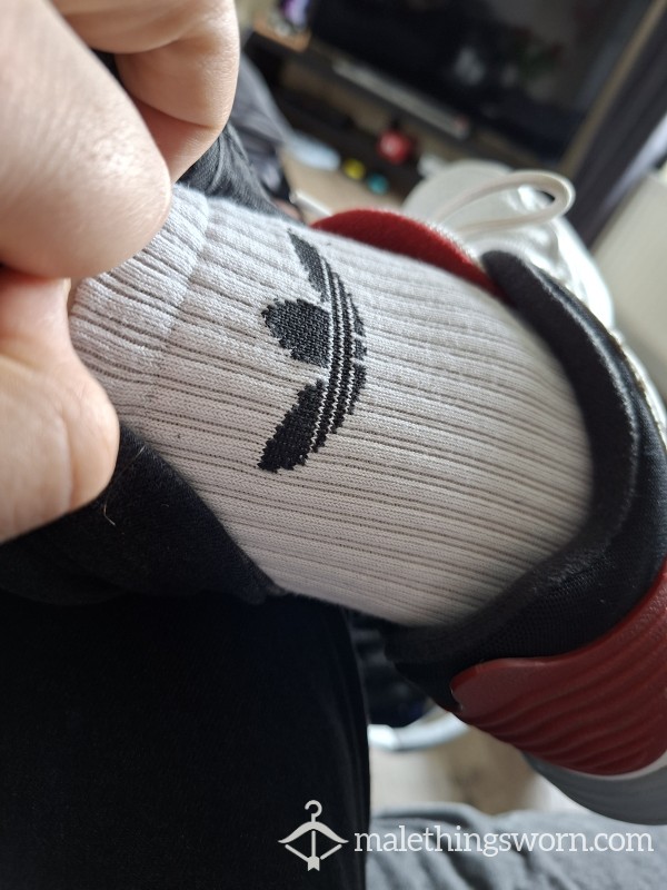 White Adidas Worn-In Socks
