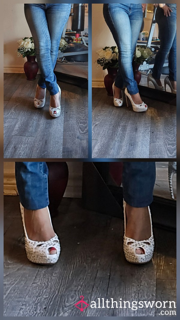 White Alexander McQueen Heels (US 6.5 / IT 36.5) — Like New Luxury