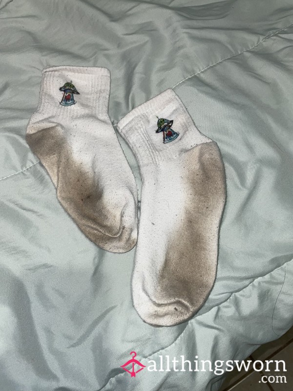 White Alien Socks