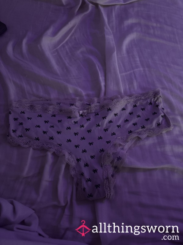 White And Black Bow Panties 3 Day Wear