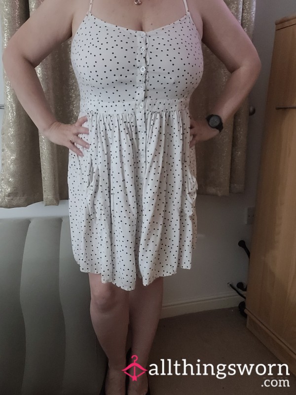 White And Black Spotty Dress