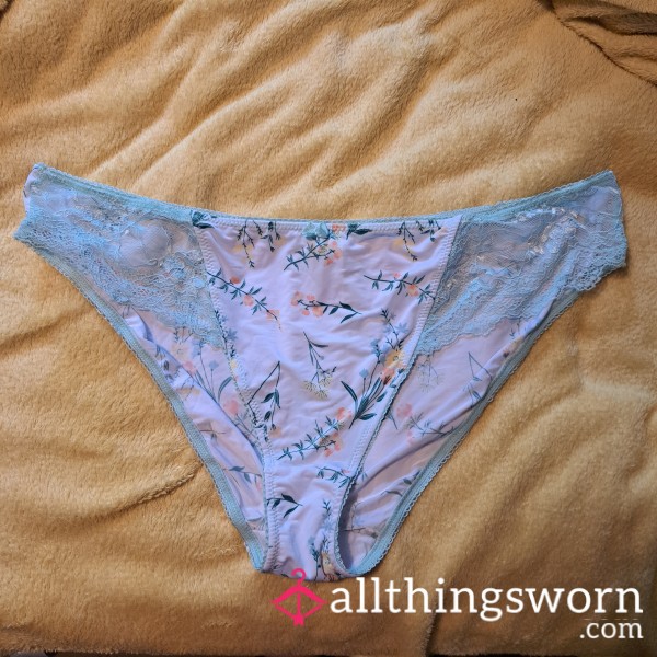 White And Flor*l Panties