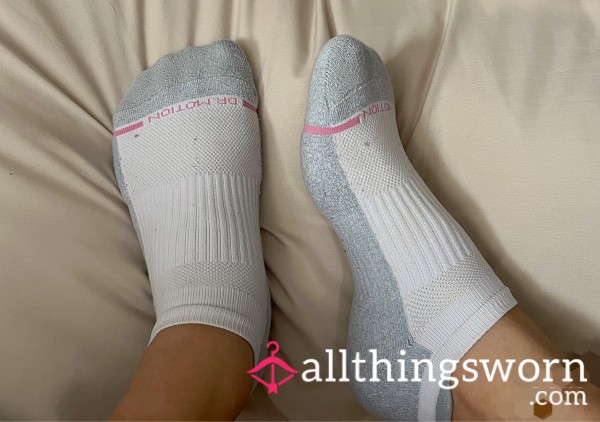 White And Gray Compression Socks