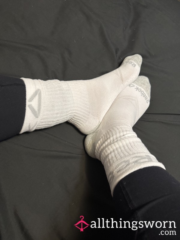 White And Grey Reebok Socks