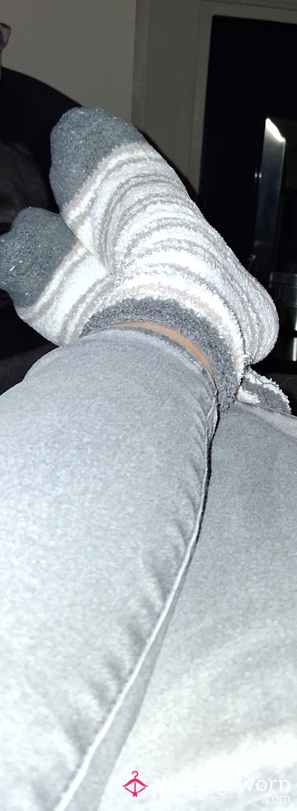 💖 Fluffy Grey & White Stripe 24hr Wear Included