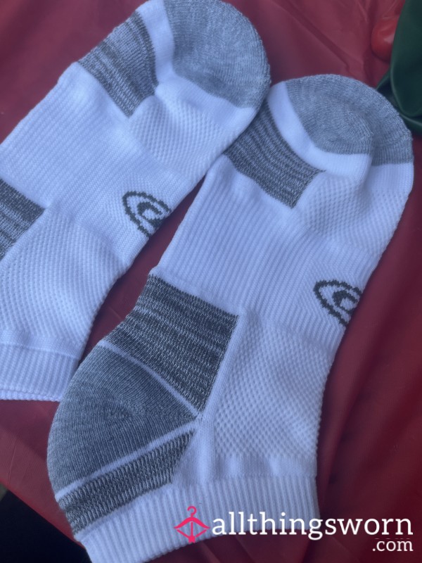 White And Light Gray Socks