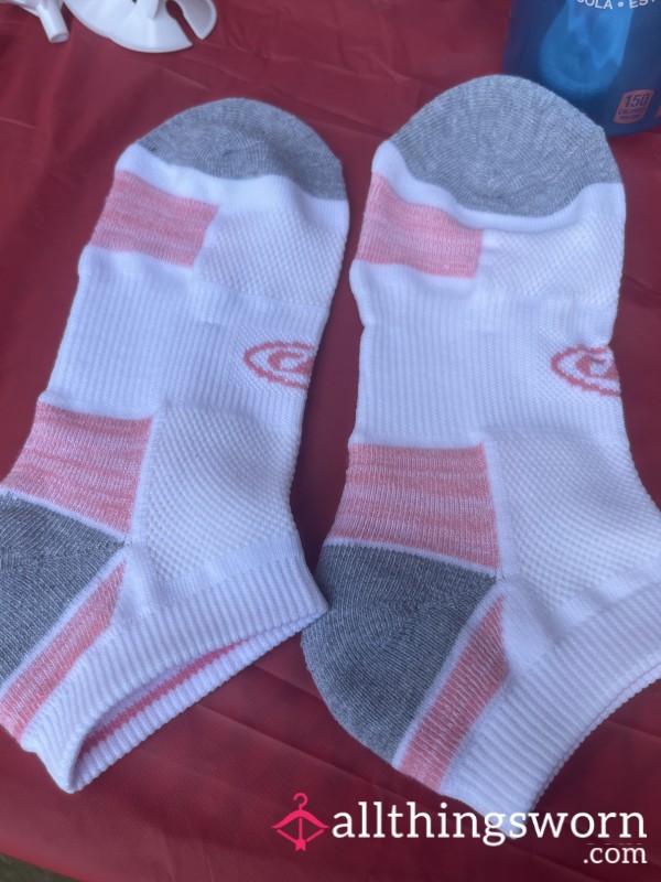 White And Light Pink Socks