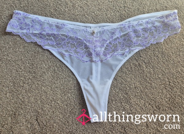 White And Lilac, Lace Ann Summers Thong