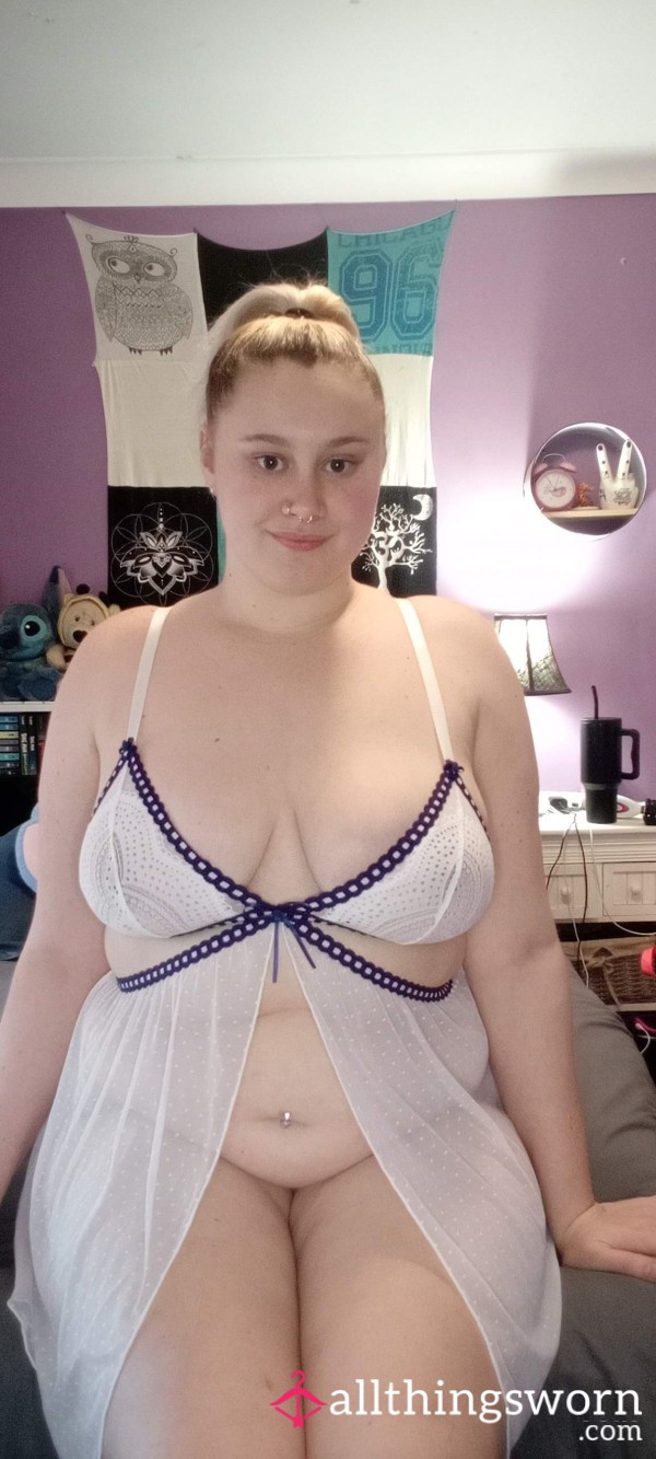 White And Navy Lingerie Babydoll Alb*m 4