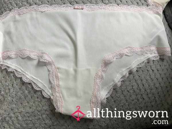 White And Pink Frilled, Soft Panties