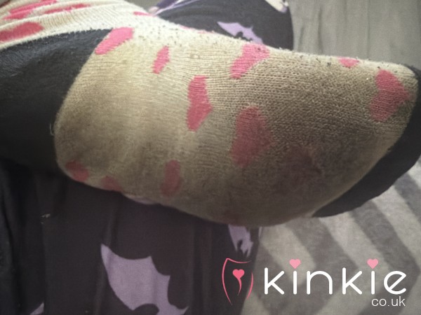 White And Pink Heart Socks