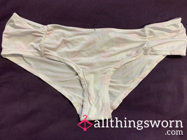 White And Pink Silk Panties