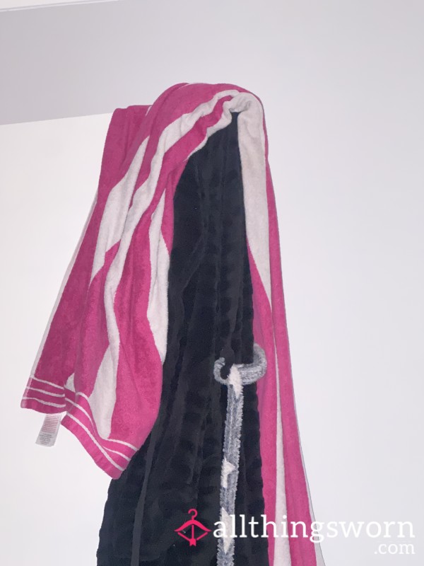 White And Pink Towel