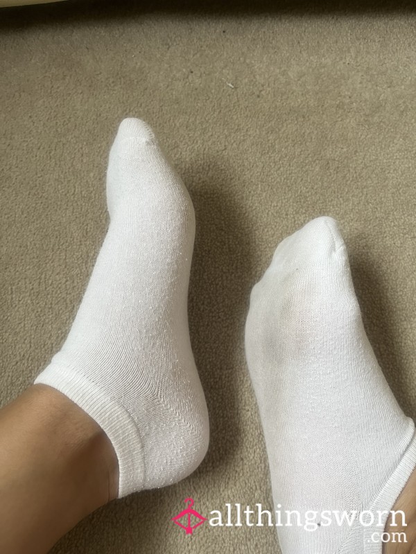 White Ankle Socks 1 Day Wear, Including Gym Session And Lots Of Walking