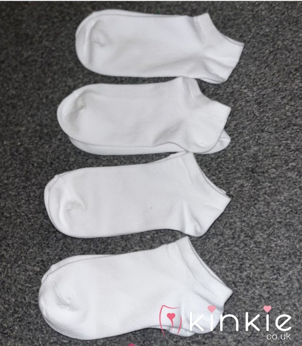 White Ankle Socks 🧦 Customised To Your Liking 😉 💦