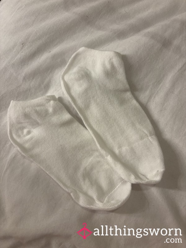 White Ankle Socks Ready To Be Worn