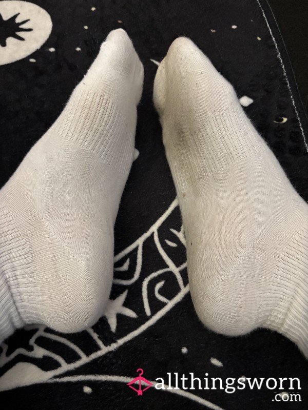 White Ankle Socks Worn At The Gym And Work