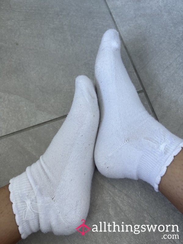 White Ankle Socks Worn