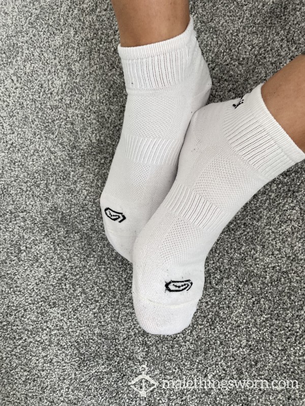 White Ankle Sports Socks.  How Sweaty Do You Want Them??