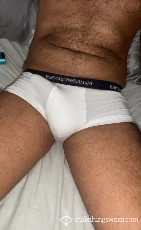 White Armani Trunks -  Medium